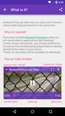 Awesome Pop-up Video android App screenshot 4